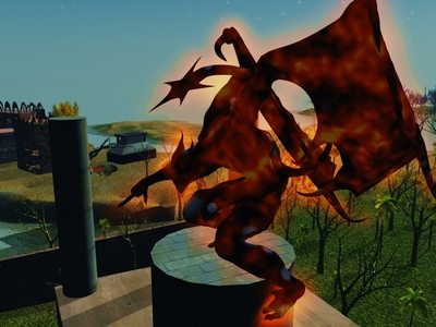 I WILL EAT YOUR FACE!
Malphas Mammon atop the Daemon Temple on the Isle of the Avatar, South of Blackrock
